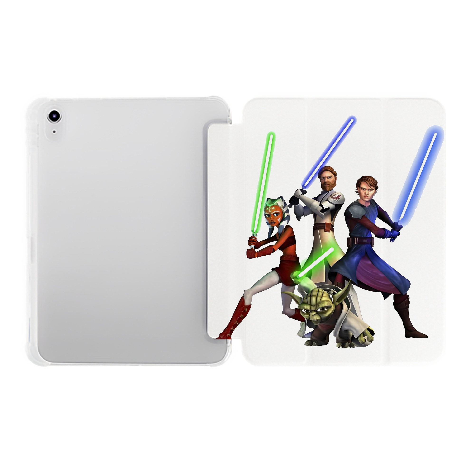 （画像用） スター・ウォーズ Star Wars IPad ケース ペン収納付き 三つ折りスタンド PUレザー×シリコン 対応機種9.5/10.5/10.9インチ